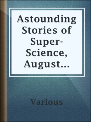 cover image of Astounding Stories of Super-Science, August 1930